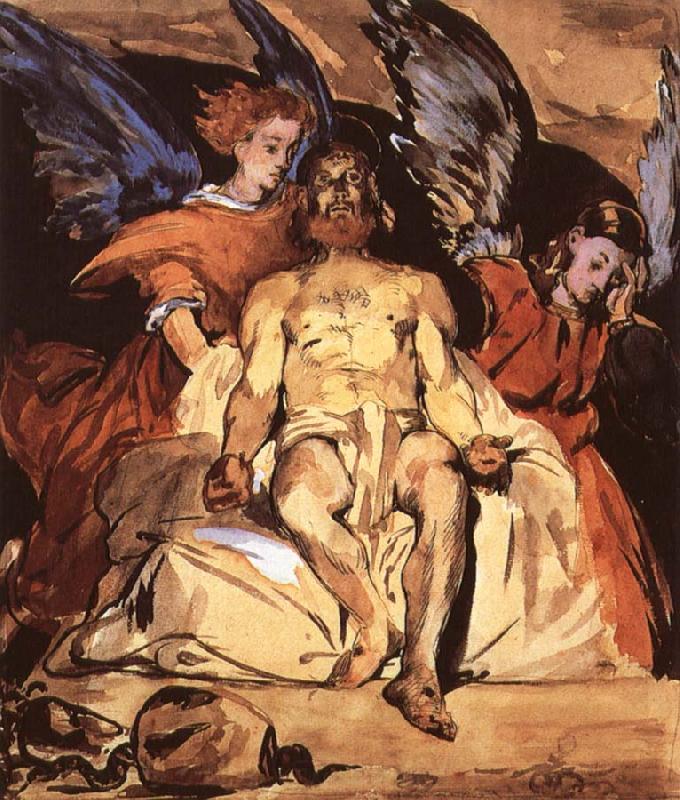 Edouard Manet Christ with Angels Norge oil painting art